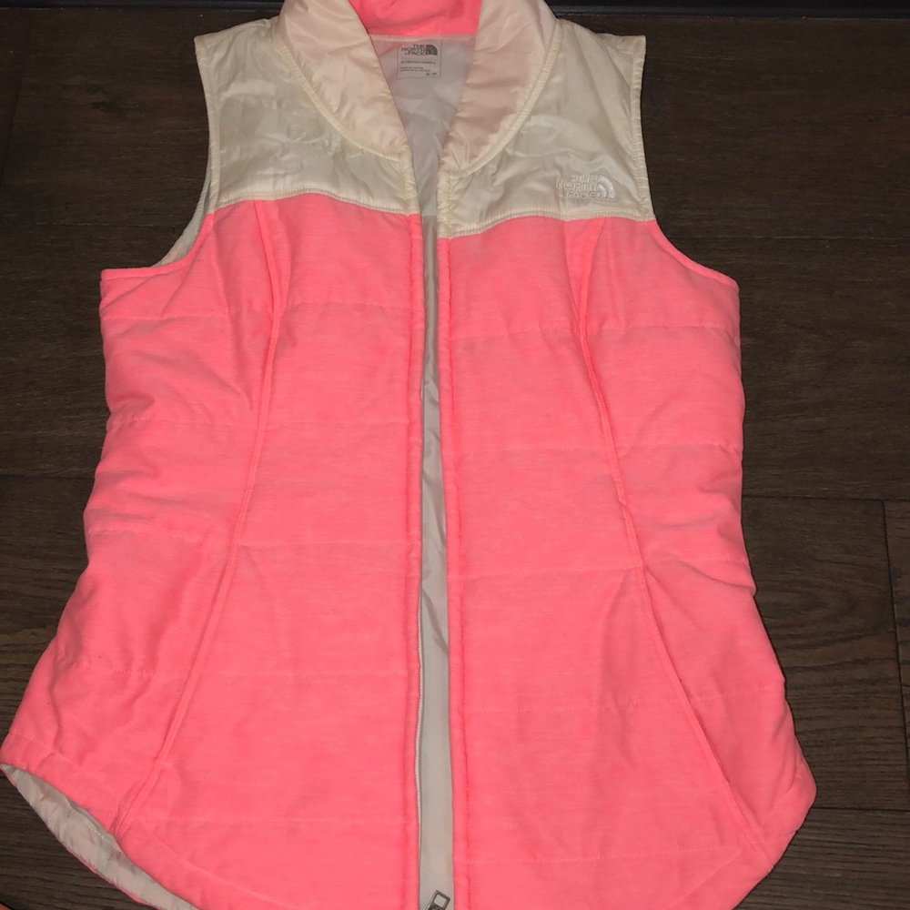 North face coral pink vest
